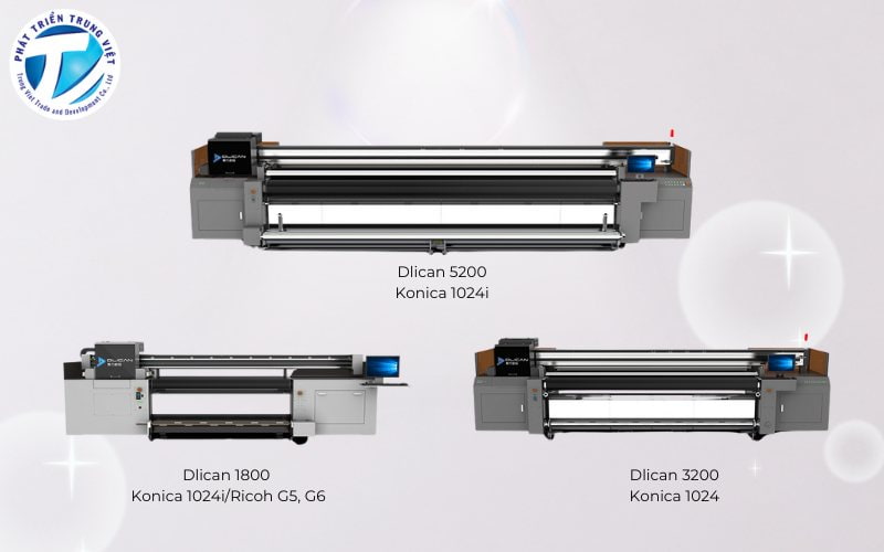 Các khổ máy in bạt Dlican đa dạng cho mọi quy mô xưởng in và nhu cầu in ấn